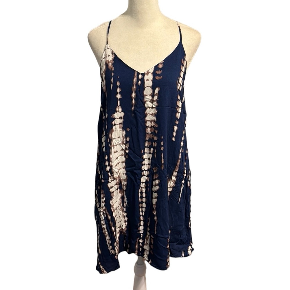 PEACH LOVE boho tie dye spaghetti strap sundress size small
